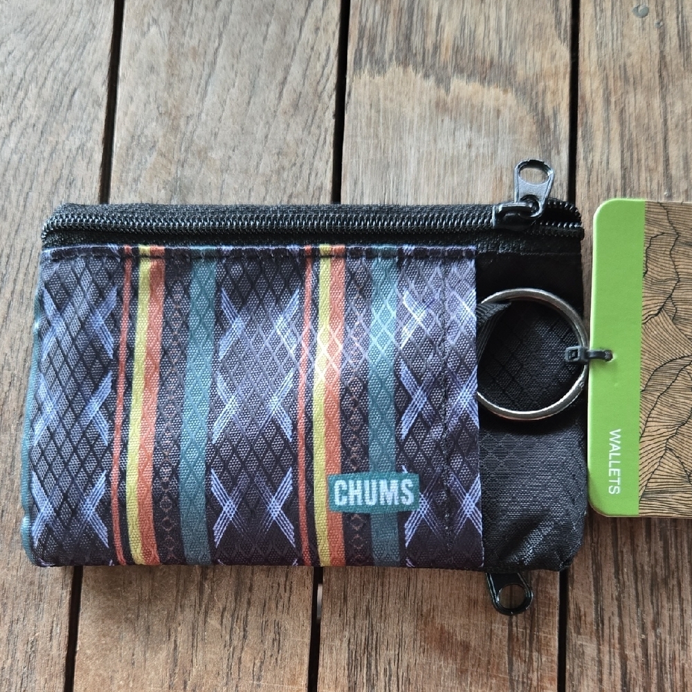 Chums Black Striped Surf Wallet